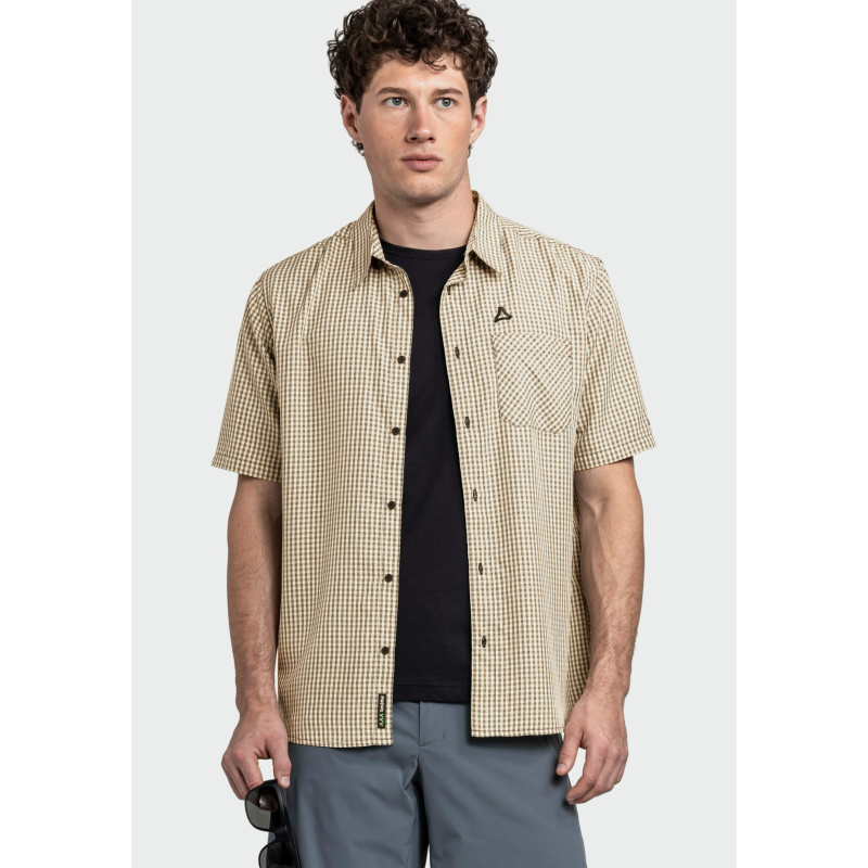 SCHÖFFEL CIRC Shirt Style Dalfoss MEN Beige-Black