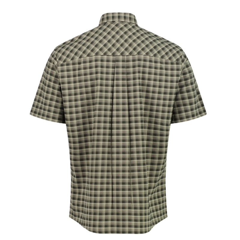 CMP Kurzärmliges Hemd mit Karomuster für Herren Sage/ Pine