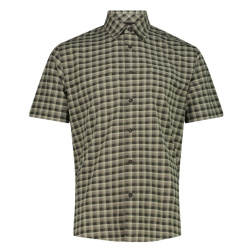 CMP Kurzärmliges Hemd mit Karomuster für Herren Sage/ Pine