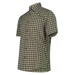 CMP Kurzärmliges Hemd mit Karomuster für Herren Sage/ Pine