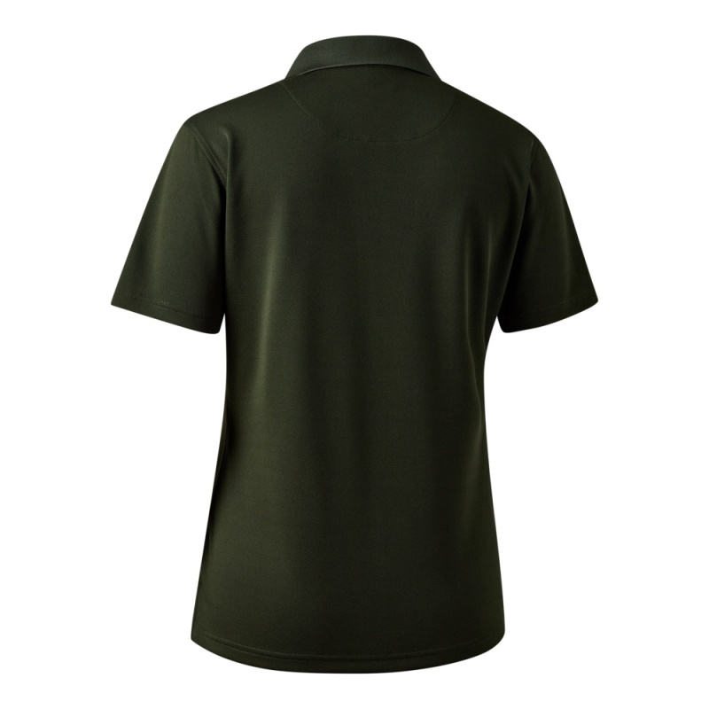 DEERHUNTER Lady Climate Poloshirt mit 37.5® Technology Oliv