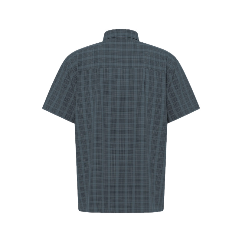 JACK WOLFSKIN Meseta Shirt M Check Dark Navy