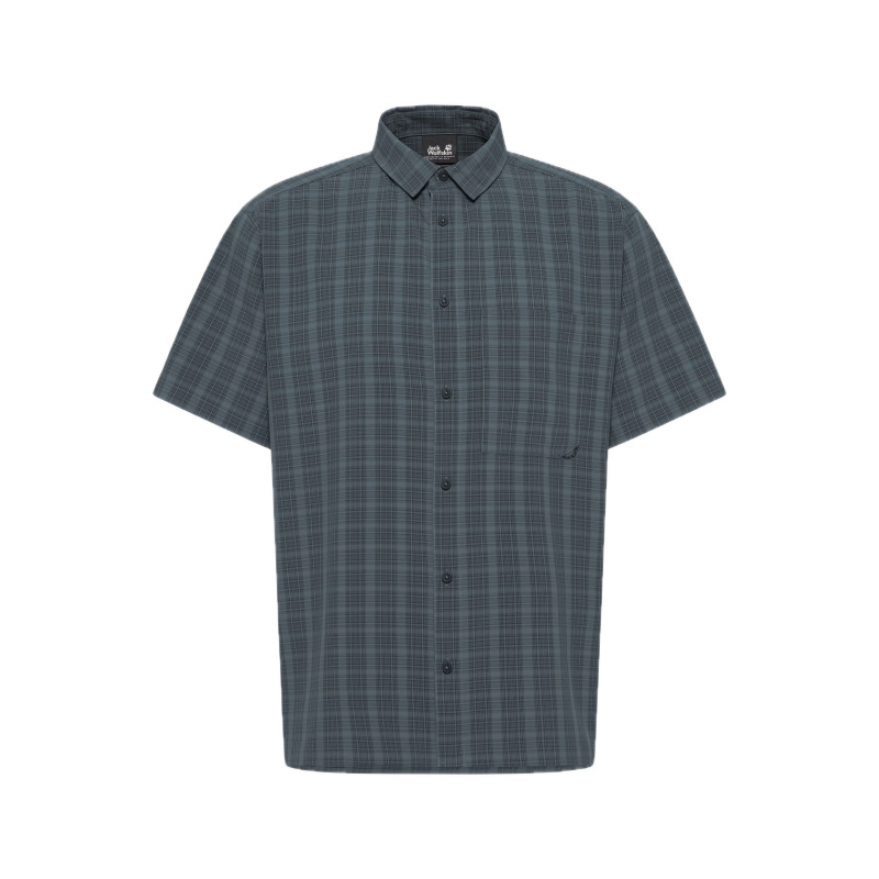 JACK WOLFSKIN Meseta Shirt M Check Dark Navy