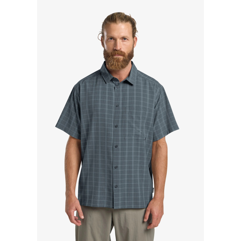JACK WOLFSKIN Meseta Shirt M Check Dark Navy