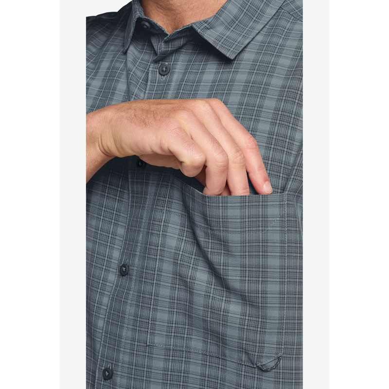 JACK WOLFSKIN Meseta Shirt M Check Dark Navy