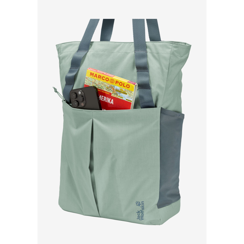 JACK WOLFSKIN Zoya 2in1 Tote Shopper Tasche mit 2-in-1 System 15 Liter Green Zinnia