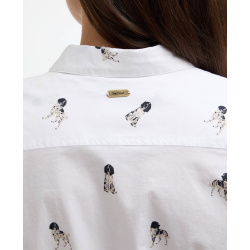 BARBOUR Bluse Brambles Tailored Sketched Dog Print