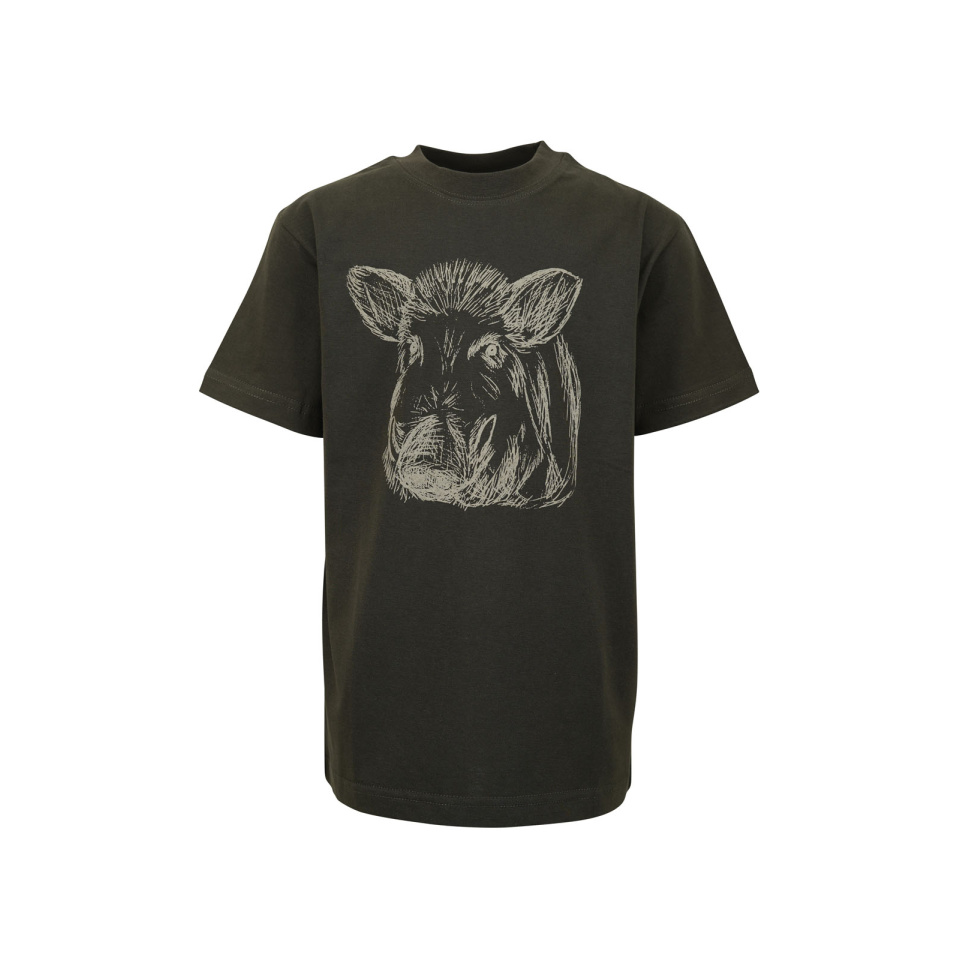 HUBERTUS Kinder T-Shirt  "Keilerkopf" Oliv