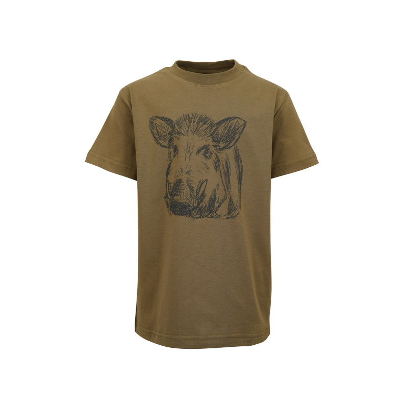 HUBERTUS Kinder T-Shirt  "Keilerkopf" Schilf