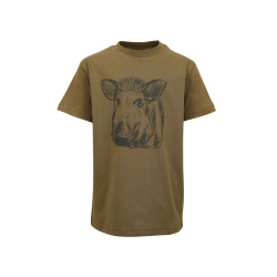 HUBERTUS Kinder T-Shirt  "Keilerkopf" Schilf