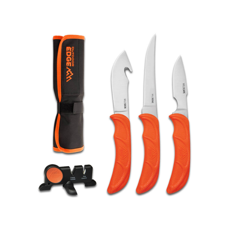 OUTDOOR EDGE WildLite 4 Piece Roll Pack Knife Kit